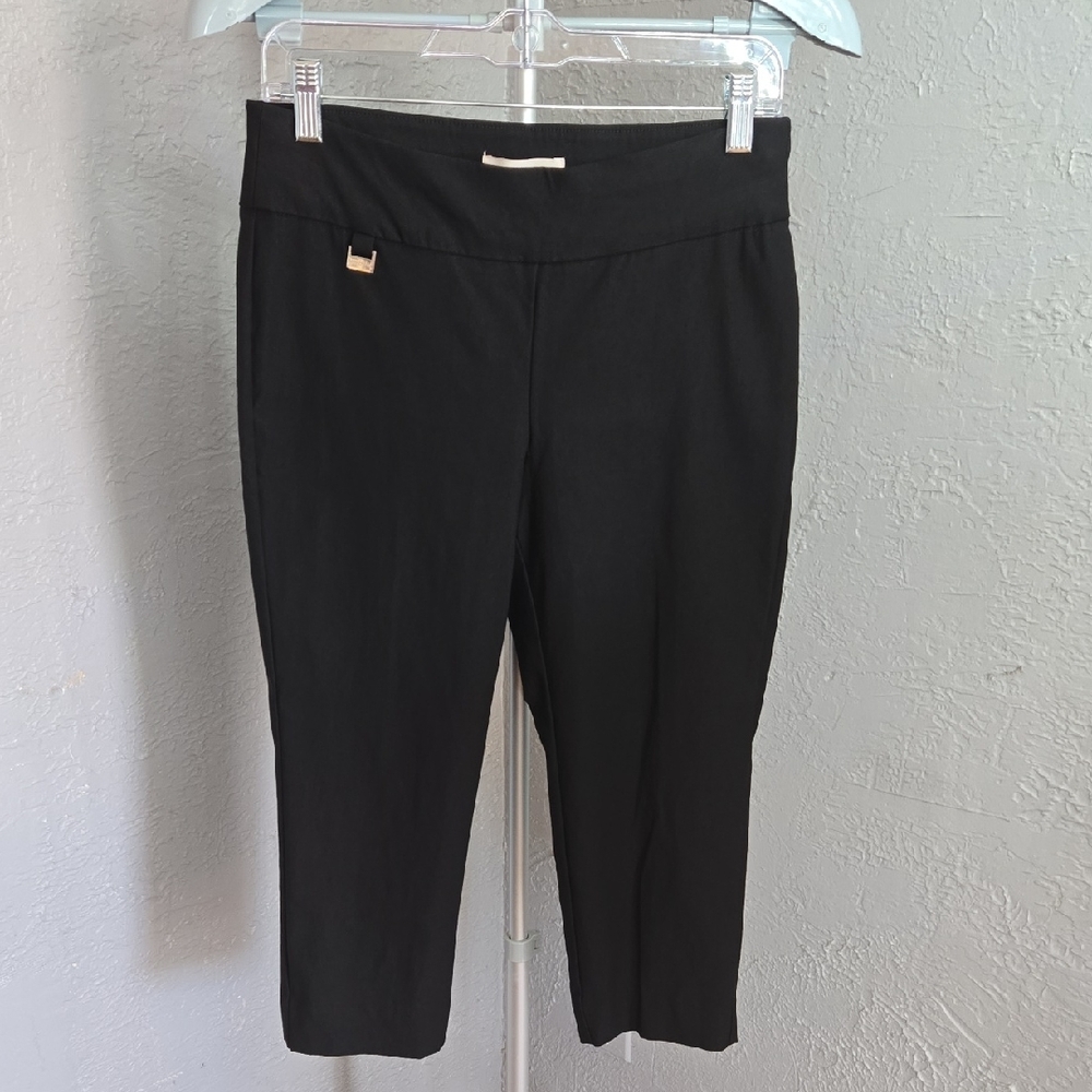 ^Philosophy Black Women's Capris Petite Medium Buisness Casual Office